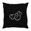 rude hands, ideal gift or birthday present. Throw Pillow