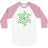 snowflake geek usb green 3/4 Sleeve Shirt