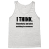 i think funny t shirt humor geek humor smart tee Tank Top