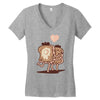 french toast kiss Women's V-Neck T-Shirt