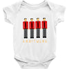 pixelated kraftwerk turquoise kids Baby Onesie