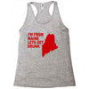 funny maine state Racerback Tank