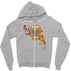 women's sugar skull purple Zipper Hoodie
