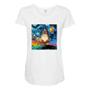 Totoro Van Gogh Parody Maternity Scoop Neck T-shirt