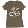 butterfly sticker vinyl Ladies Fitted T-Shirt