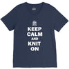 keep calm and knit on V-Neck Tee