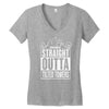 straight outta tilted towers Women's V-Neck T-Shirt