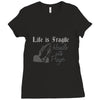 life is fragile Ladies Fitted T-Shirt