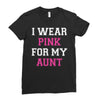 i wear pink for my aunt breast cancer Ladies Fitted T-Shirt