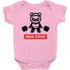 panda strong Baby Onesie