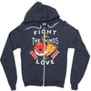 fight for the things you love pizza donuts Zipper Hoodie