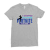 i Stopped Playing Fortnite To Be Here Ladies Fitted T-Shirt