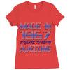 made in 1967 50 years of being awesome Ladies Fitted T-Shirt