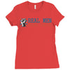 real maen change diaper Ladies Fitted T-Shirt
