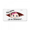 December Peeking Out Baby Girl in Spanish License Plate
