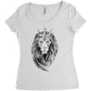 lion with crown Women's Triblend Scoop T-shirt