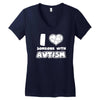 i love someone with autism Women's V-Neck T-Shirt