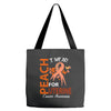 I Wear Peach For Uterine Cancer Awareness Tote Bags