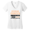 Uterine Cancer Awareness I Wear Peach For Some Special To Me Women's V-Neck T-Shirt