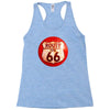 route 66 sign distressed, ideal birthday gift or present Racerback Tank
