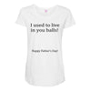 dad balls greeting Maternity Scoop Neck T-shirt