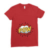 POW! Funny Explosion Cartoon Ladies Fitted T-Shirt
