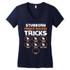 Stubborn French Bulldog Tricks Women's V-Neck T-Shirt