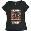 Never Underestimate The Strength Of A Leukemia Cancer Warrior Women's Triblend Scoop T-shirt