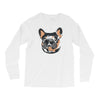 blue and tan frenchie Long Sleeve Shirts