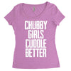 chubby girls cuddle better Women's Triblend Scoop T-shirt