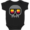 sunset skull Baby Bodysuit