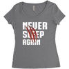 Never Sleep Again Women's Triblend Scoop T-shirt