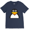 penguin face V-Neck Tee