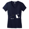 black cat magic Women's V-Neck T-Shirt