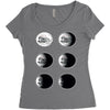 the phases of the moon of laika dog Women's Triblend Scoop T-shirt