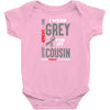 I Wear Grey For My Cousin (Brain Cancer Awareness) Baby Onesie