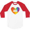 Lgbt Heart 3/4 Sleeve Shirt