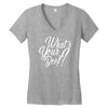 what's your beef Women's V-Neck T-Shirt