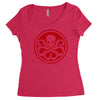 red skull logo avengers marvel comics gift Women's Triblend Scoop T-shirt