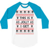 Emo Gothic Ugly Christmas Sweater 3/4 Sleeve Shirt