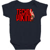 funny techno viking 3, ideal birthday present or gift Baby Bodysuit