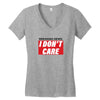 Breaking News i Don't Care Women's V-Neck T-Shirt