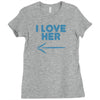 I Love Her Ladies Fitted T-Shirt
