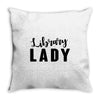 library lady Throw Pillow