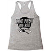 live fast die red Racerback Tank