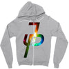 jake paul colorful galaxy Zipper Hoodie