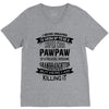 Super Cool Pawpaw Of A Freaking Awesome Grandson V-Neck Tee