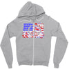 american flag peace Zipper Hoodie