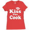 kiss the cook chef Ladies Fitted T-Shirt