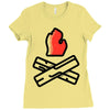 let's go camping Ladies Fitted T-Shirt